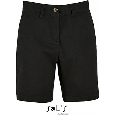 Sol's plátěné bermudy Jasper se dvěma kapsami Černá