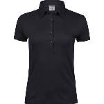 TEE JAYS TJ1441 / Дамска поло тениска от памук Pima - черна M (18144100202)