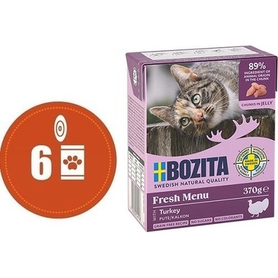Bozita cat Fresh Menu kousky v rosolu s krůtou 6 x 370 g
