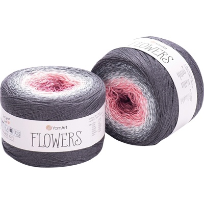 YARNART Flowers 279 Black Purple Плетива прежда (Flowers 279)