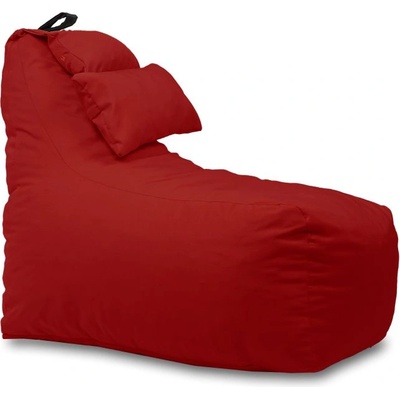 Pufrelax Пуф фотьойл и декортивна възглавница Mirraggio, водоустойчив, Червен