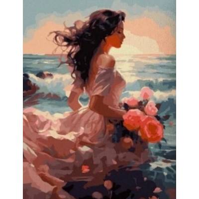 Norimpex - Puzzle Diamant painting: Girl in pink 30x40cm - 1 - 39 piese