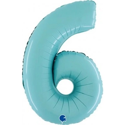 GRABO fóliový balónek ČÍSLICE pastel Modrá 6 66cm,26 nafukovací