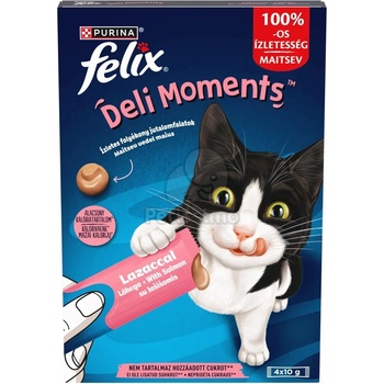 FELIX Felix Deli Moments течно лакомство за котки със сьомга 4 x 10 г