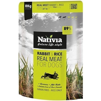 Nativia Dog REAL Meat Rabbit & Rice 8 kg