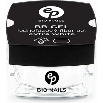 Bio Nails Bb gél Fiber jednofázový hypoalergénny extra white 15 ml