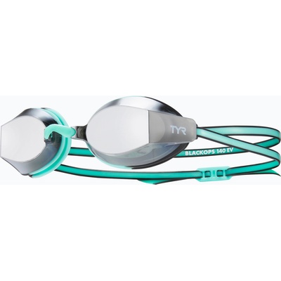 TYR Дамски очила за плуване TYR Blackops 140 Ev Racing Mirrored silver/ mint/ black