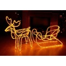 Svietiaci vianočný sob - svetelná dekorácia 140 cm