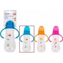 First Steps Feeding Bottle kojenecká lahev čirá s úchopy Car modrá 250 ml