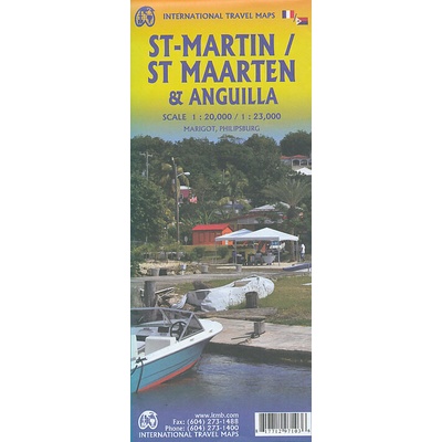 mapa Saint-Martin 1:20 t., Anguilla 1:23 t.