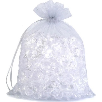 Dárkový sáček z organza 23x29cm - Stříbrná Stříbrná