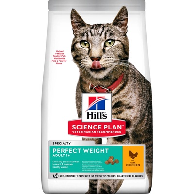 HILL'S Hill s Science Plan Perfect Weight гранули за възрастни котки с пиле 7 кг