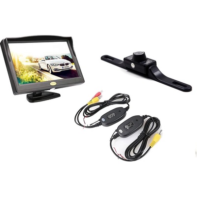 KAMERAK.cz Parkovací set LCD 5" + kamera 7 LED + wifi video transmitter 2,4 GHz – Zbozi.Blesk.cz