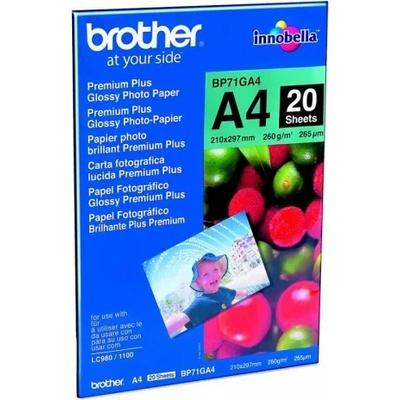 Brother BP71GA4 Premium Plus Glossy Photo Paper 20 Sheets (BP71GA4)