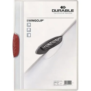 DURABLE Издръжлива папка с клипс Swingclip A4 за 30 листа в червено (226003)