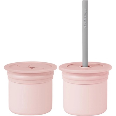 Minikoioi Sip+Snack vrchnák 2 ks + téglik so slamkou 1 ks