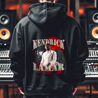 Мъжко Худи Kendrick LamarPR-523 - Черен , размер