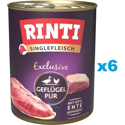 Rinti Singlefleisch Exclusive Poultry Pure 6 x 800 g