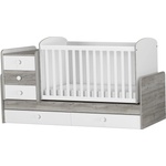 Arbor Трансформиращо се легло Arbor - Baby & Junior, 179 х 77 cm, дъб невада + бял (BJ23244) - baby