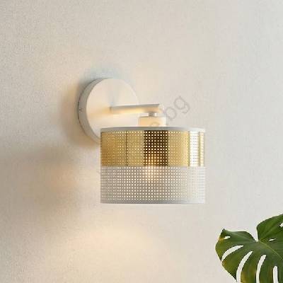 Emibig Настенна лампа LUX 1xE27/15W/230V бяла/златиста (EB0328)