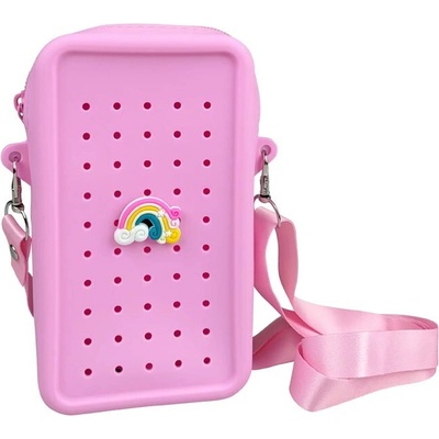 Gifty Silikonová crossbody taštička růžová + 1 pin