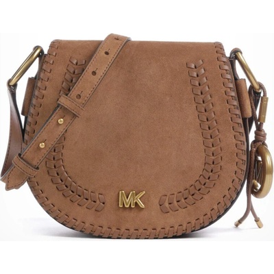 Michael Kors crossbody kabelka Josie z broušené kůže hnědá