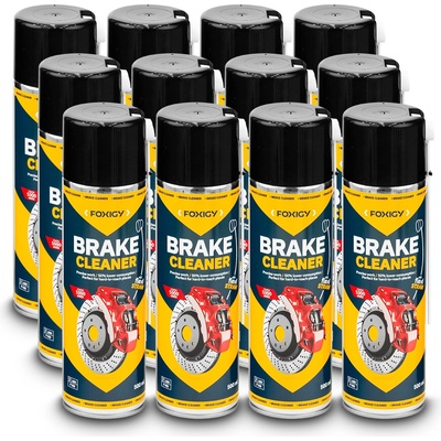 Foxigy Спрей за почистване на спирачки 500 мл с гъвкава сламка - пакет от 12 броя, Foxigy