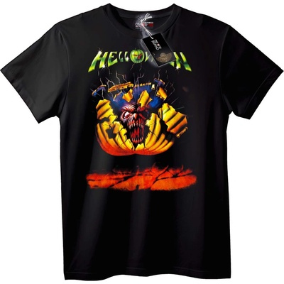 NOONEBRAND Тениска Helloween с череп в пумпкин - XS, White