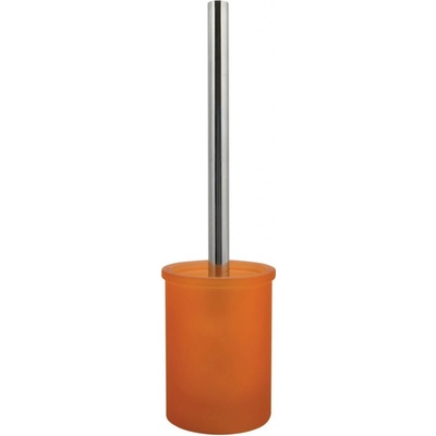 Spirella WC štětka YOKO se skleněnou nádobou oranžová 10 20385
