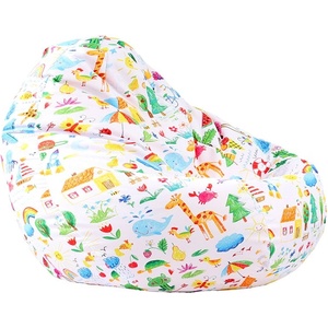 PUFRELAX Пуф, круша, 520л. , Nirvana Gigant - A Colourful World, Водоустойчив, Перящ се калъф, Пълнеж от Полистиролни перли, принт, 8300 (PUF-G-NGG-TEXP-LUC) - topmarket