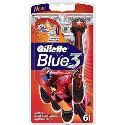 Gillette Самобръсначка Gillette Blue 3 Pride, 6-Pack, p/n GI-1301118 - Самобръсначки с три остриета и овлажняваща лента (GI-1301118)