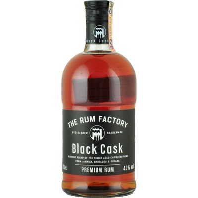 THE RUM FACTORY BLACK CASK 40% 0,7 l (čistá fľaša)