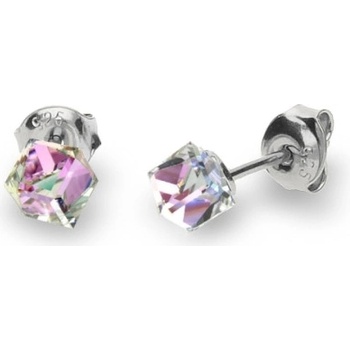 Spark Swarovski Elements Small Cube studs K48414VL Vitrail Light