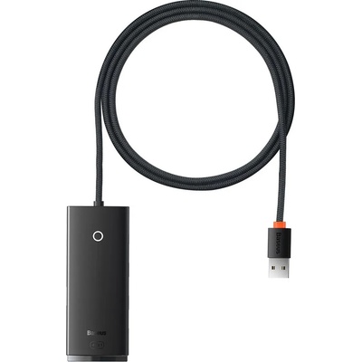 USB хъб Baseus WKQX030101, 4-портов, USB-A 3.0, Черен (WKQX030101_VZ)
