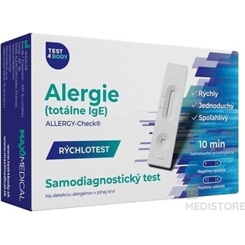 Maximedical Rýchlotest Alergie-totálne IgE samodiagnostický test z krvi