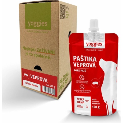 Yoggies vepřové maso 6 x 120 g