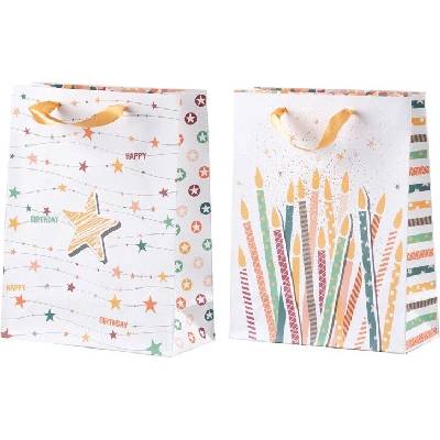 Dárková taška 180×230 mm – párty motivy, mix barev