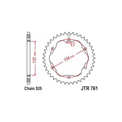 JT Sprockets JTR 761-38 | Zboží Auto