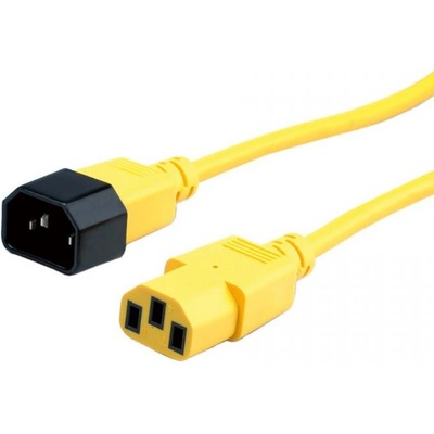 Roline 19.08. 1521 : : Захранващ кабел за монитор iec 320 c14 - c13, жълт, 1.8 м (19.08.1521)