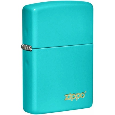 Zippo Flat Turquoise Logo 26952