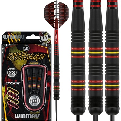 Winmau Outrage Brass Darts - Black/Red