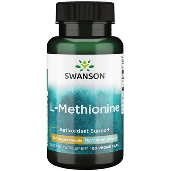 Swanson L-Methionine, 500 mg, 60 капсули, Swanson (SWU451)