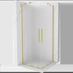 Mexen Velar Duo плъзгаща се душ кабина 90 x 90 cm, матирано стъкло, златисто-матов - 871-090-090-32-55 (871-090-090-32-55)