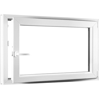 SKLADOVE-OKNA.sk - Jednokrídlové plastové okno PREMIUM, otváravo - sklopné pravé - 1100 x 800 mm, barva biela
