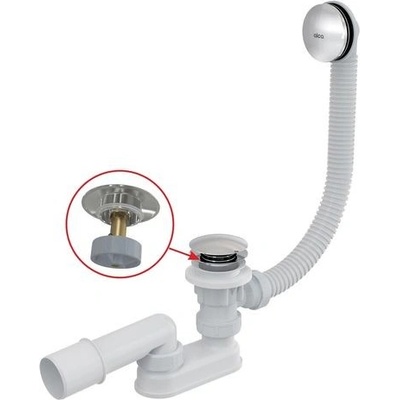 Alcadrain Vaňový sifón click/clack 80 cm, kov A504CKM-80
