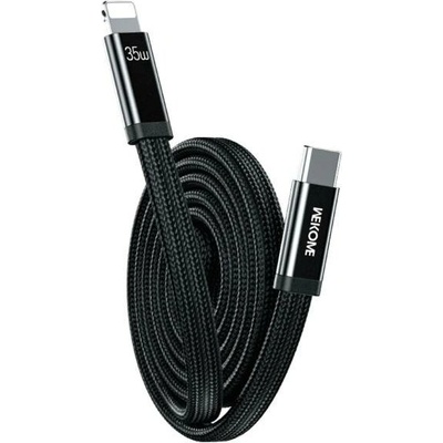 Wekome WDC-C21 magnetický opletený nabíjecí a datový - USB-C na Lightning 1m černý