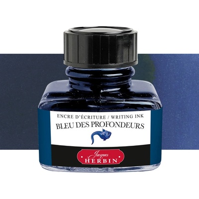 Inkoust Herbin vhodný pro plnicí pera 30 ml tmavě modrá