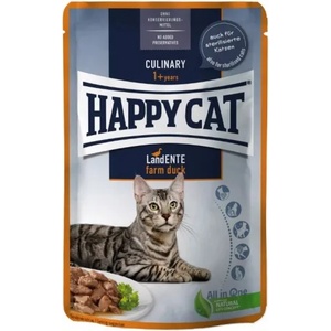 Happy Cat MIS Culinary Farm Duck - паучове за котки, с патешко месо, 85 гр, Германия - 70621