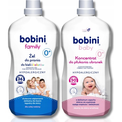 Bobini Family Gel na Praní 1,8 l + aviváž Hypoalergenní 1,8 l