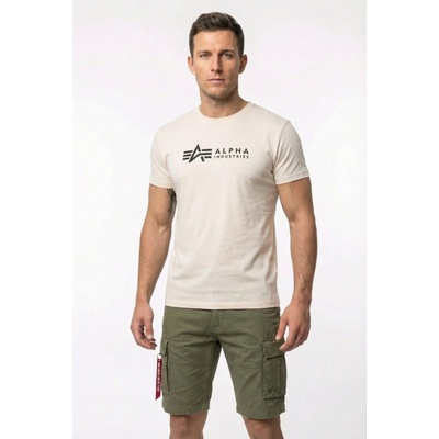 Alpha Industries Tričko Alpha Label T jet stream white